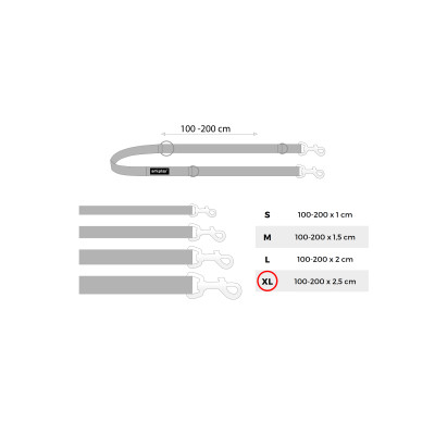 AMIPLAY SMYCZ 6in1 REFLECTIVE XL 1-2m CZARNY