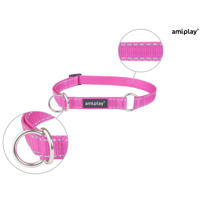 AMIPLAY OBROŻA PÓŁZACISKOWA REFLECTIVE L RÓŻOWY