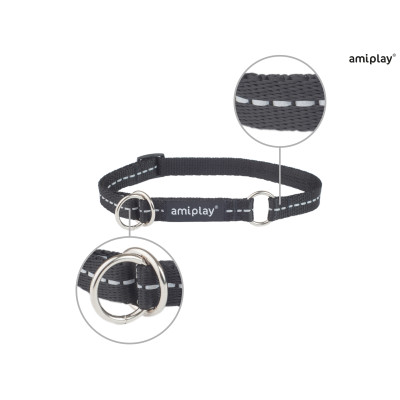 AMIPLAY OBROŻA PÓŁZACISKOWA REFLECTIVE M CZARNY