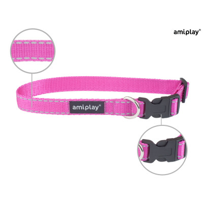 AMIPLAY OBROŻA REGULOWANA REFLECTIVE L RÓŻOWY