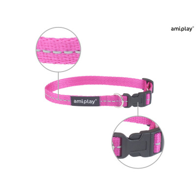 AMIPLAY OBROŻA REGULOWANA REFLECTIVE M RÓŻOWY