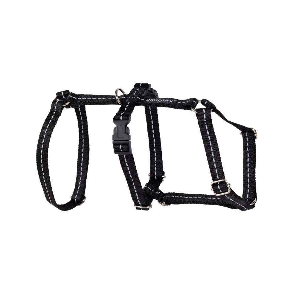 AMIPLAY SZELKI REGULOWANE SAFETY REFLECTIVE M CZARNY AMIPLAY SZELKI REGULOWANE SAFETY REFLECTIVE M CZARNY