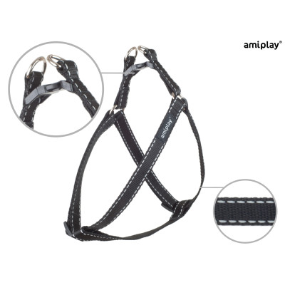AMIPLAY SZELKI REGULOWANE REFLECTIVE XL CZARNY