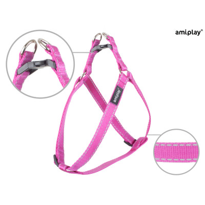 AMIPLAY SZELKI REGULOWANE REFLECTIVE XL RÓŻOWY