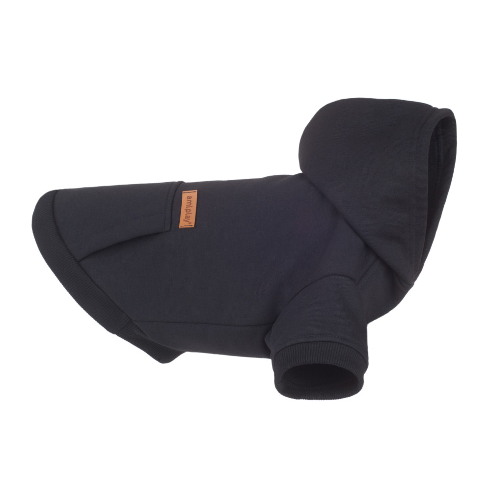 AMIPLAY CZARNA BLUZA Z KAPTUREM DLA DUŻEGO PSA TEXAS 50 CM AMIPLAY CZARNA BLUZA Z KAPTUREM DLA DUŻEGO PSA TEXAS 50 CM