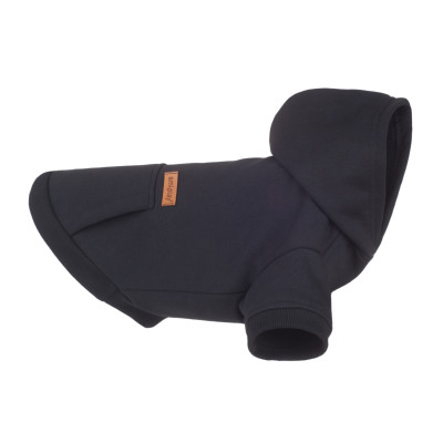 AMIPLAY CZARNA BLUZA Z KAPTUREM DLA DUŻEGO PSA TEXAS 50 CM