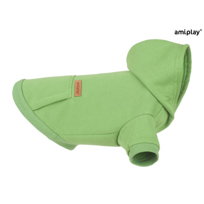 AMIPLAY ZIELONA BLUZA Z KAPTUREM DLA DUŻEGO PSA TEXAS 50 CM