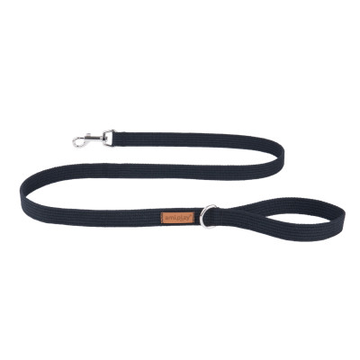 AMIPLAY CZARNA MIEJSKA SMYCZ DLA ŚREDNIEGO PSA COTTON M 140CM