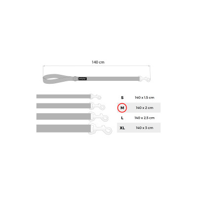 AMIPLAY MIEJSKA KLASYCZNA SMYCZ DLA ŚREDNIEGO PSA COTTON M 140CM