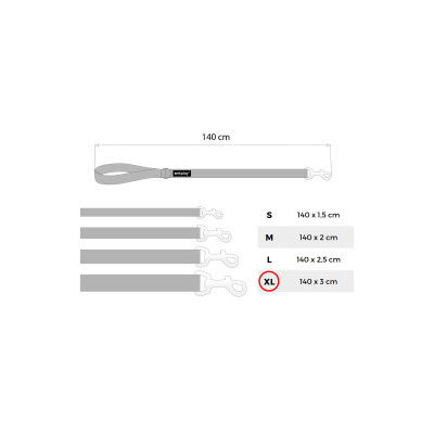 AMIPLAY CZERWONA MIEJSKA SMYCZ DLA DUŻEGO PSA COTTON XL 140CM