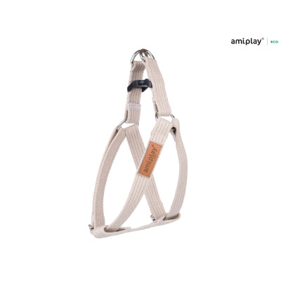 AMIPLAY BEŻOWE REGULOWANE SZELKI DLA DUŻEGO PSA COTTON XL