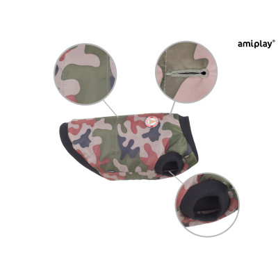 AMIPLAY MORO WODOODPORNA KURTKA PUCHOWA DLA MAŁEGO PSA BRONX 41 CM