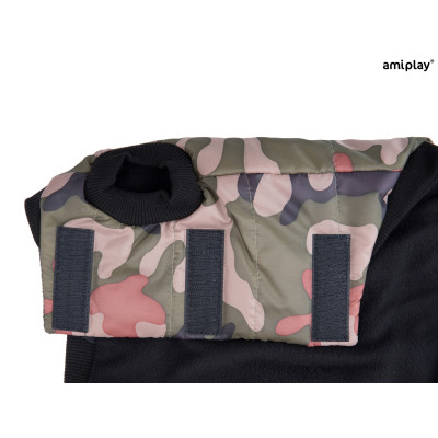 AMIPLAY MORO WODOODPORNA KURTKA PUCHOWA DLA ŚREDNIEGO PSA BRONX 46 CM