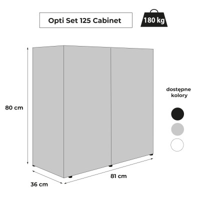 AQUAEL ZESTAW AKWARIUM + SZAFKA OPTISET 125 SZARY