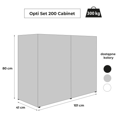 AQUAEL ZESTAW AKWARIUM + SZAFKA OPTISET 200 SZARY