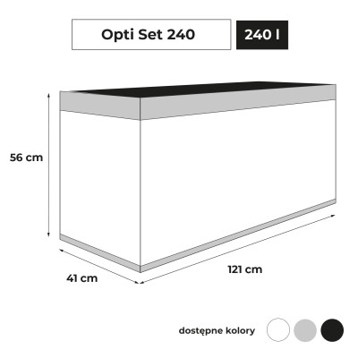 AQUAEL ZESTAW AKWARIUM + SZAFKA OPTISET 240 SZARY