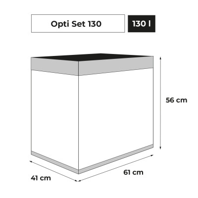 AQUAEL ZESTAW AKWARIUM + SZAFKA OPTISET 130 SZARY