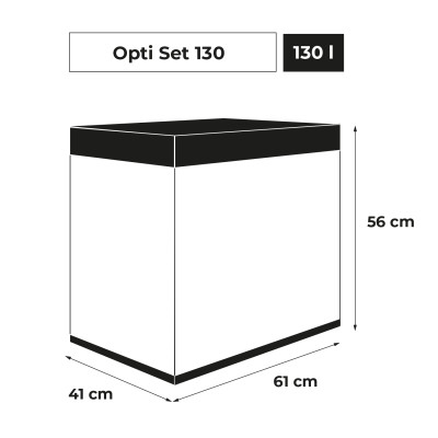 AQUAEL ZESTAW AKWARIUM + SZAFKA OPTISET 130 CZARNY