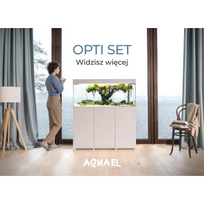 AQUAEL ZESTAW AKWARIUM + SZAFKA OPTISET 130 BIAŁY