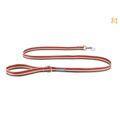 AMIPLAY SMYCZ DLA PSA W CZERWONO-OLIWKOWE PASKI 150 CM XL