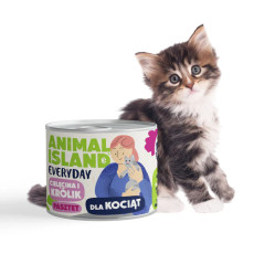 ANIMAL ISLAND MOKRA KARMA DLA KOCIĄT CIELĘCINA I KRÓLIK 185G EVERYDAY