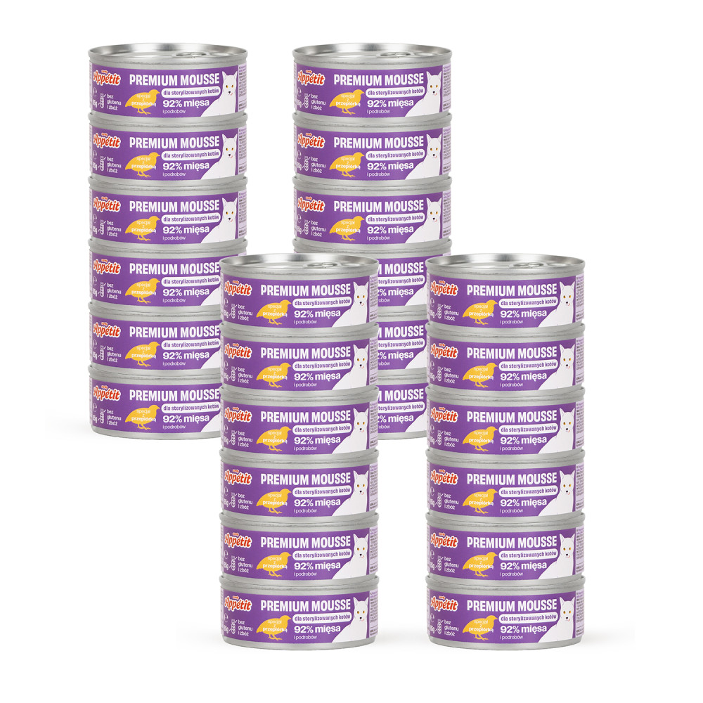 COMFY APPETIT PREMIUM MOUSSE STERILIZED PRZEPIÓRKA 24X85G COMFY APPETIT PREMIUM MOUSSE STERILIZED PRZEPIÓRKA 24X85G