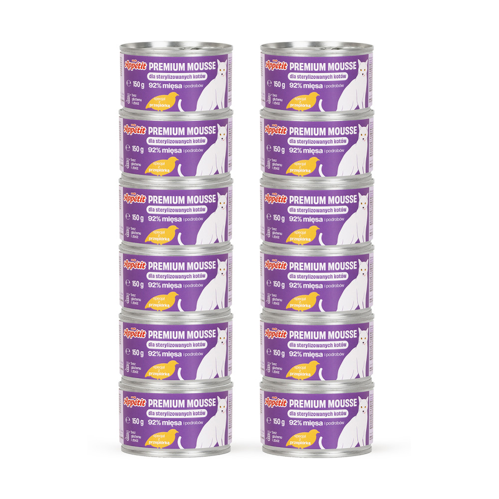 COMFY APPETIT PREMIUM MOUSSE STERILIZED PRZEPIÓRKA 12X150G