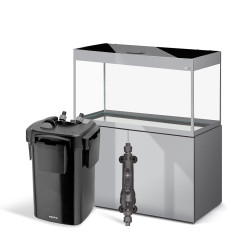 AKWARIUM AQUAEL GLOSSY ST 80 D&N SZARY Z SZAFKĄ, GRZAŁKĄ I FILTREM