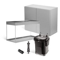 AKWARIUM AQUAEL OPTISET 200 SZARY Z SZAFKĄ PREMIUM I WYPOSAŻENIEM