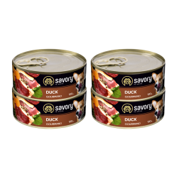 SAVORY KARMA MOKRA Z KACZKĄ DLA WYBREDNYCH PSÓW WSZYSTKICH RAS 4x100 G
