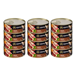 SAVORY KARMA MOKRA Z KACZKĄ DLA WYBREDNYCH PSÓW WSZYSTKICH RAS 12x100 G