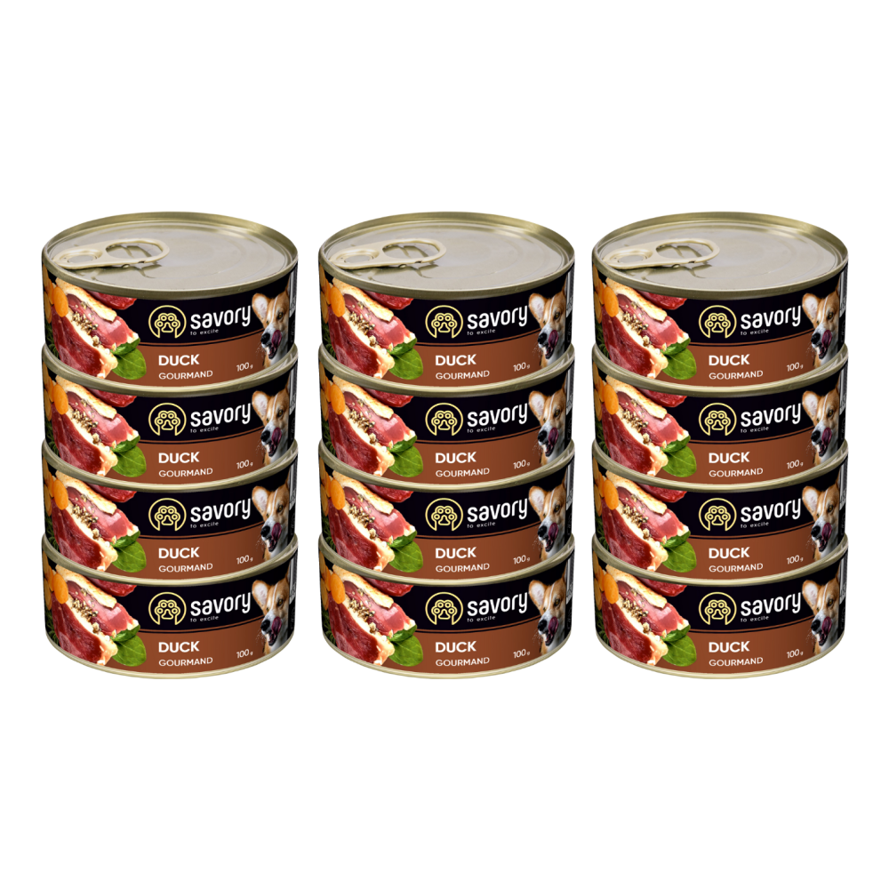 SAVORY KARMA MOKRA Z KACZKĄ DLA WYBREDNYCH PSÓW WSZYSTKICH RAS 12x100 G SAVORY KARMA MOKRA Z KACZKĄ DLA WYBREDNYCH PSÓW WSZYSTKICH RAS 12x100 G