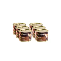 SAVORY KARMA MOKRA Z KACZKĄ DLA WYBREDNYCH PSÓW WSZYSTKICH RAS 6x200 G