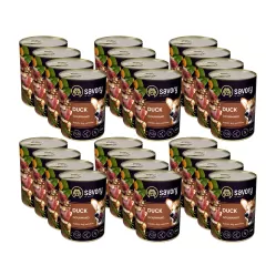 SAVORY KARMA MOKRA Z KACZKĄ DLA WYBREDNYCH PSÓW WSZYSTKICH RAS 24x400 G