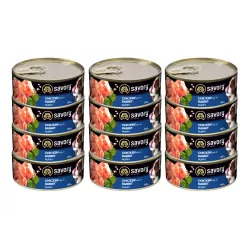 SAVORY PASZTET DLA SZCZENIĄT WSZYSTKICH RAS, OD 3 MIESIĄCA ŻYCIA KURCZAK I KRÓLIK 12x100G