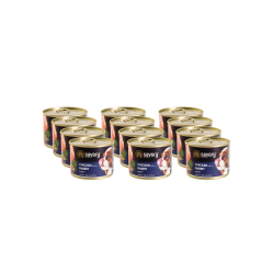 SAVORY KARMA MOKRA Z KURCZAKIEM I KRÓLIKIEM DLA SZCZENIĄT WSZYSTKICH RAS OD 3 MIESIĄCA ŻYCIA 12x200 G