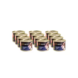 SAVORY KARMA MOKRA Z KURCZAKIEM I KRÓLIKIEM DLA SZCZENIĄT WSZYSTKICH RAS OD 3 MIESIĄCA ŻYCIA 12x200 G