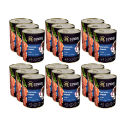 SAVORY KARMA MOKRA Z KURCZAKIEM I KRÓLIKIEM DLA SZCZENIĄT WSZYSTKICH RAS OD 3 MIESIĄCA ŻYCIA 18x400 G