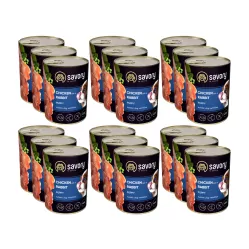 SAVORY KARMA MOKRA Z KURCZAKIEM I KRÓLIKIEM DLA SZCZENIĄT WSZYSTKICH RAS OD 3 MIESIĄCA ŻYCIA 18x400 G