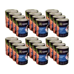 SAVORY KARMA MOKRA Z KURCZAKIEM I KRÓLIKIEM DLA SZCZENIĄT WSZYSTKICH RAS OD 3 MIESIĄCA ŻYCIA 24x400 G