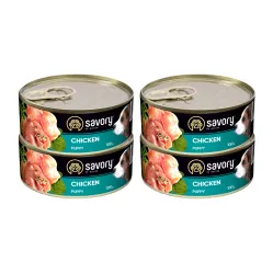 SAVORY PASZTET DLA SZCZENIĄT WSZYSTKICH RAS OD 3 MIESIĄCA ŻYCIA KURCZAK 4x100G