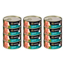 SAVORY PASZTET DLA SZCZENIĄT WSZYSTKICH RAS OD 3 MIESIĄCA ŻYCIA KURCZAK 12x100G