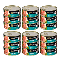 SAVORY PASZTET DLA SZCZENIĄT WSZYSTKICH RAS OD 3 MIESIĄCA ŻYCIA KURCZAK 18x100G