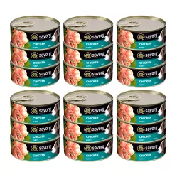 SAVORY PASZTET DLA SZCZENIĄT WSZYSTKICH RAS OD 3 MIESIĄCA ŻYCIA KURCZAK 18x100G