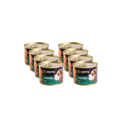 SAVORY PASZTET KURCZAK DLA SZCZENIĄT WSZYSTKICH RAS OD 3 MIESIĄCA ŻYCIA 8x200 G