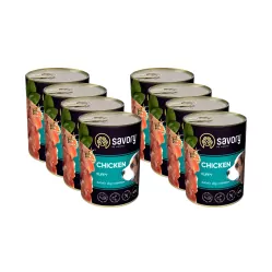 SAVORY KARMA MOKRA Z KURCZAKIEM DLA SZCZENIĄT WSZYSTKICH RAS OD 3 MIESIĄCA ŻYCIA 8x400 G