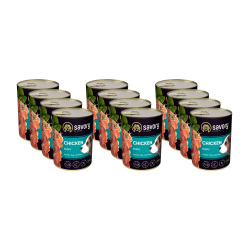 SAVORY KARMA MOKRA Z KURCZAKIEM DLA SZCZENIĄT WSZYSTKICH RAS OD 3 MIESIĄCA ŻYCIA 12x400 G