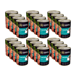 SAVORY KARMA MOKRA Z KURCZAKIEM DLA SZCZENIĄT WSZYSTKICH RAS OD 3 MIESIĄCA ŻYCIA 24x400 G