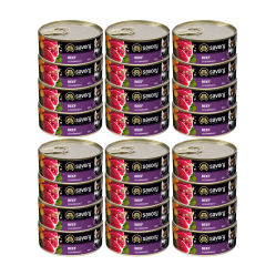 SAVORY PASZTET DLA WYBREDNYCH DOROSŁYCH PSÓW WSZYSTKICH RAS WOŁOWINA 24x100G