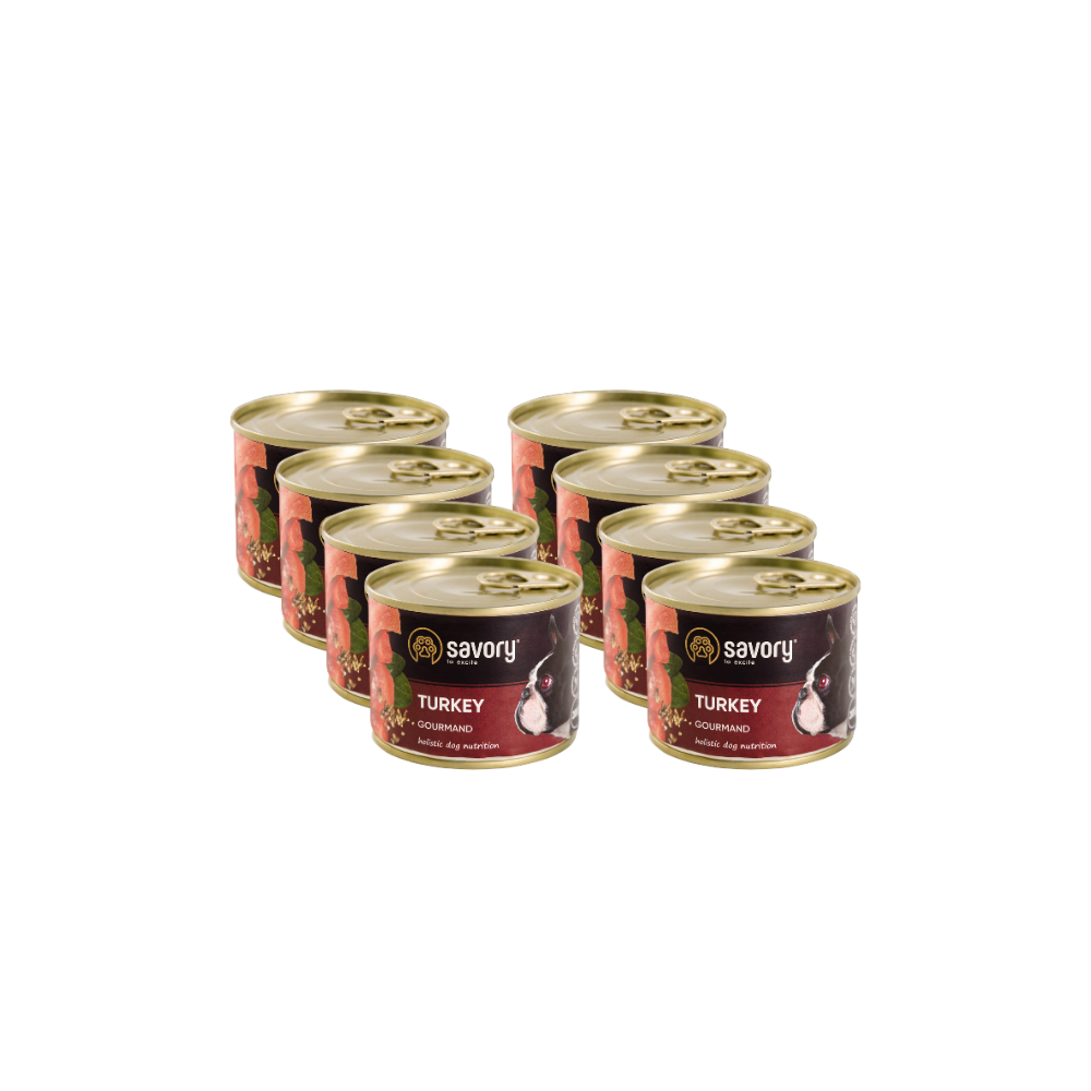 SAVORY KARMA MOKRA Z INDYKIEM DLA WYBREDNYCH PSÓW WSZYSTKICH RAS 8x200 G SAVORY KARMA MOKRA Z INDYKIEM DLA WYBREDNYCH PSÓW WSZYSTKICH RAS 8x200 G